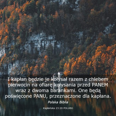 Picture 03 - Kapłańska 23:20 POLUBG - I kapłan będzie je kołysał razem z chlebem - Bible Verse Picture