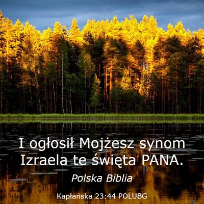 Picture 03 - Kapłańska 23:44 POLUBG - I ogłosił Mojżesz synom Izraela te święta - Bible Verse Picture