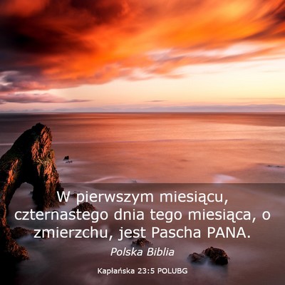 Picture 03 - Kapłańska 23:5 POLUBG - W pierwszym miesiącu, czternastego dnia tego - Bible Verse Picture