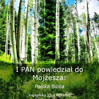 Picture 03 - Kapłańska 23:9 POLUBG - I PAN powiedział do - Bible Verse Picture