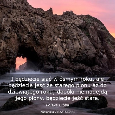 Picture 03 - Kapłańska 25:22 POLUBG - I będziecie siać w ósmym roku, ale będziecie - Bible Verse Picture