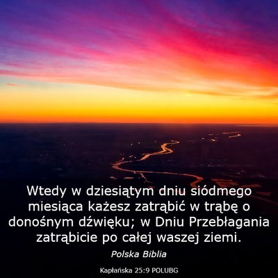 Picture 03 - Kapłańska 25:9 POLUBG - Wtedy w dziesiątym dniu siódmego miesiąca - Bible Verse Picture