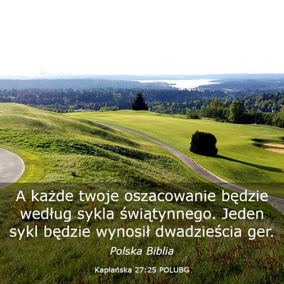 Picture 03 - Kapłańska 27:25 POLUBG - A każde twoje oszacowanie będzie według sykla - Bible Verse Picture