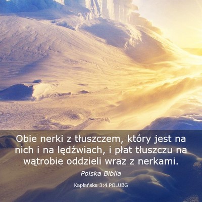 Picture 03 - Kapłańska 3:4 POLUBG - Obie nerki z tłuszczem, który jest na nich i na - Bible Verse Picture