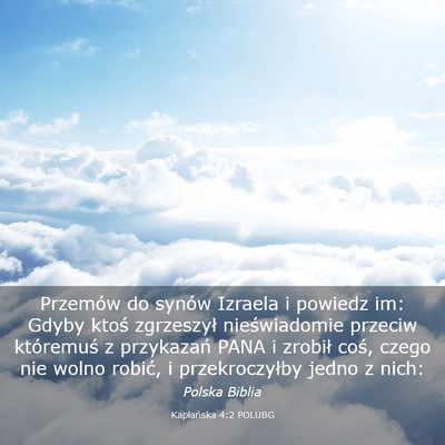 Picture 03 - Kapłańska 4:2 POLUBG - Przemów do synów Izraela i powiedz im: Gdyby - Bible Verse Picture