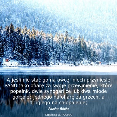 Picture 03 - Kapłańska 5:7 POLUBG - A jeśli nie stać go na owcę, niech przyniesie - Bible Verse Picture
