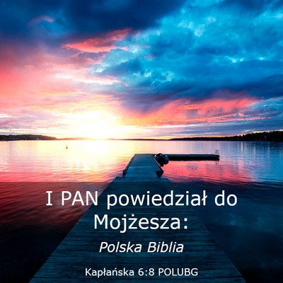 Picture 03 - Kapłańska 6:8 POLUBG - I PAN powiedział do - Bible Verse Picture