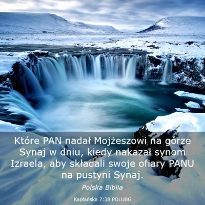 Picture 03 - Kapłańska 7:38 POLUBG - Które PAN nadał Mojżeszowi na górze Synaj w - Bible Verse Picture