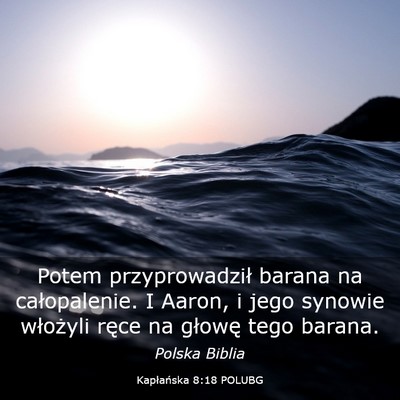 Picture 03 - Kapłańska 8:18 POLUBG - Potem przyprowadził barana na całopalenie. I - Bible Verse Picture