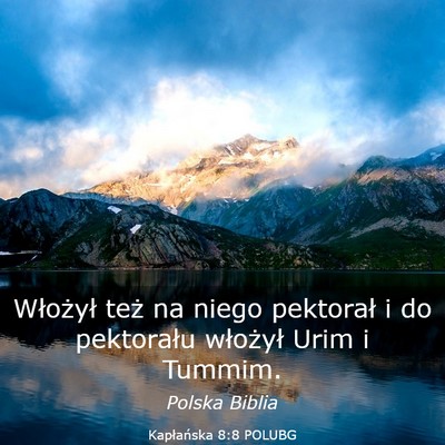 Picture 03 - Kapłańska 8:8 POLUBG - Włożył też na niego pektorał i do pektorału - Bible Verse Picture