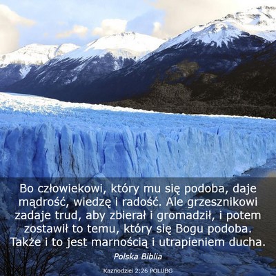 Picture 03 - Kaznodziei 2:26 POLUBG - Bo człowiekowi, który mu się podoba, daje - Bible Verse Picture