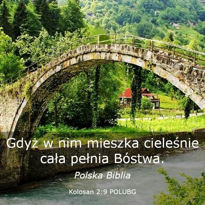 Picture 03 - Kolosan 2:9 POLUBG - Gdyż w nim mieszka cieleśnie cała pełnia - Bible Verse Picture