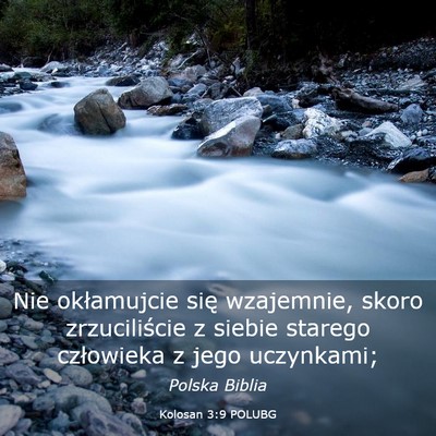 Picture 03 - Kolosan 3:9 POLUBG - Nie okłamujcie się wzajemnie, skoro - Bible Verse Picture