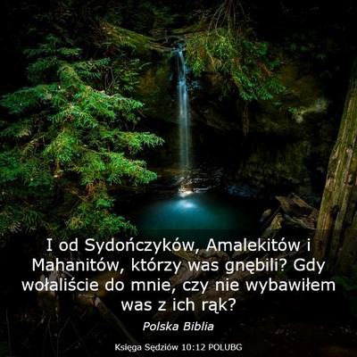 Picture 03 - Księga Sędziów 10:12 POLUBG - I od Sydończyków, Amalekitów i Mahanitów, - Bible Verse Picture