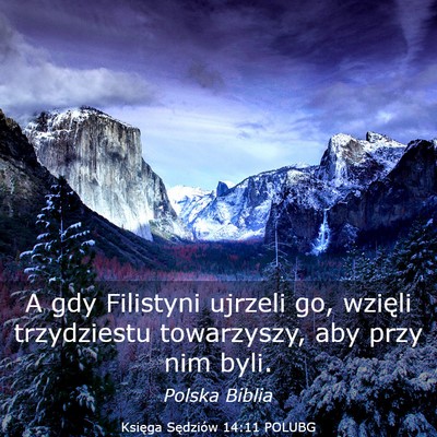 Picture 03 - Księga Sędziów 14:11 POLUBG - A gdy Filistyni ujrzeli go, wzięli trzydziestu - Bible Verse Picture