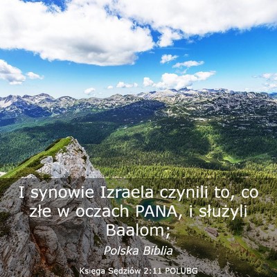 Picture 03 - Księga Sędziów 2:11 POLUBG - I synowie Izraela czynili to, co złe w oczach - Bible Verse Picture