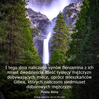 Picture 03 - Księga Sędziów 20:15 POLUBG - I tego dnia naliczono synów Beniamina z ich - Bible Verse Picture