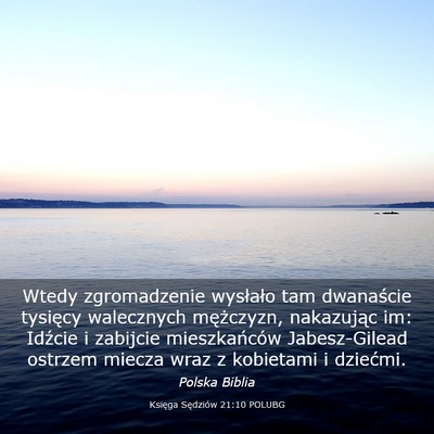 Picture 03 - Księga Sędziów 21:10 POLUBG - Wtedy zgromadzenie wysłało tam dwanaście - Bible Verse Picture