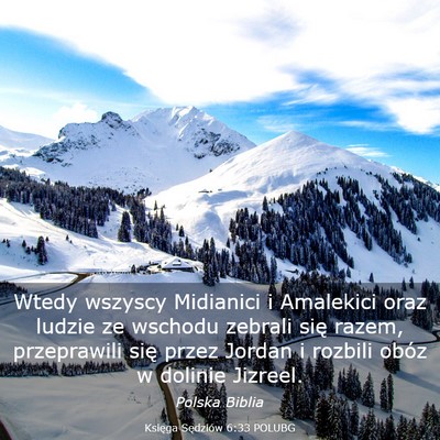 Picture 03 - Księga Sędziów 6:33 POLUBG - Wtedy wszyscy Midianici i Amalekici oraz ludzie - Bible Verse Picture