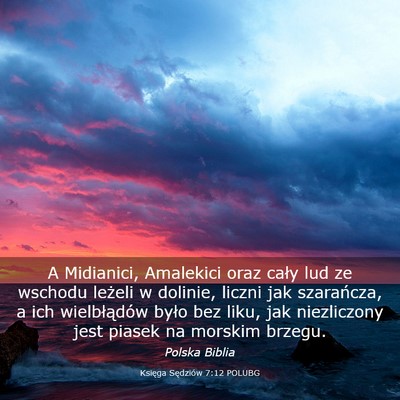 Picture 03 - Księga Sędziów 7:12 POLUBG - A Midianici, Amalekici oraz cały lud ze wschodu - Bible Verse Picture