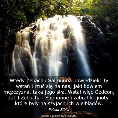 Picture 03 - Księga Sędziów 8:21 POLUBG - Wtedy Zebach i Salmunna powiedzieli: Ty wstań i - Bible Verse Picture