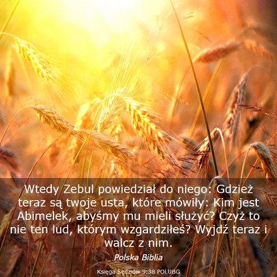 Picture 03 - Księga Sędziów 9:38 POLUBG - Wtedy Zebul powiedział do niego: Gdzież teraz - Bible Verse Picture