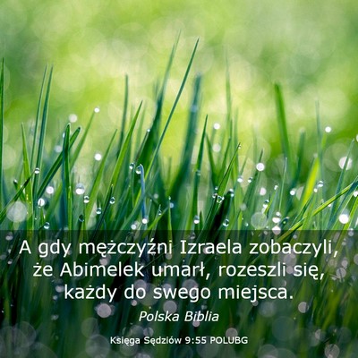 Picture 03 - Księga Sędziów 9:55 POLUBG - A gdy mężczyźni Izraela zobaczyli, że - Bible Verse Picture