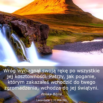 Picture 03 - Lamentacje 1:10 POLUBG - Wróg wyciągnął swoją rękę po wszystkie jej - Bible Verse Picture