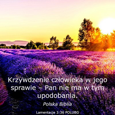 Picture 03 - Lamentacje 3:36 POLUBG - Krzywdzenie człowieka w jego sprawie – Pan nie - Bible Verse Picture