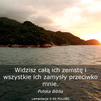 Picture 03 - Lamentacje 3:60 POLUBG - Widzisz całą ich zemstę i wszystkie ich - Bible Verse Picture