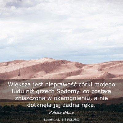 Picture 03 - Lamentacje 4:6 POLUBG - Większa jest nieprawość córki mojego ludu - Bible Verse Picture