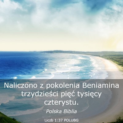 Picture 03 - Liczb 1:37 POLUBG - Naliczono z pokolenia Beniamina trzydzieści - Bible Verse Picture