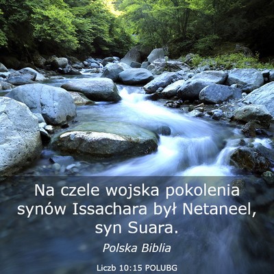 Picture 03 - Liczb 10:15 POLUBG - Na czele wojska pokolenia synów Issachara był - Bible Verse Picture