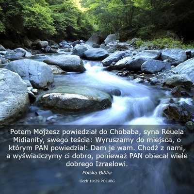 Picture 03 - Liczb 10:29 POLUBG - Potem Mojżesz powiedział do Chobaba, syna - Bible Verse Picture