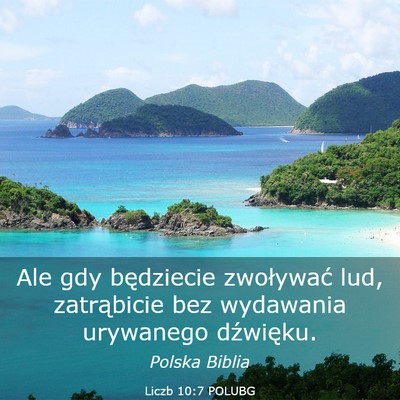 Picture 03 - Liczb 10:7 POLUBG - Ale gdy będziecie zwoływać lud, zatrąbicie - Bible Verse Picture