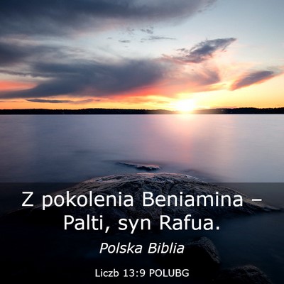 Picture 03 - Liczb 13:9 POLUBG - Z pokolenia Beniamina – Palti, syn - Bible Verse Picture