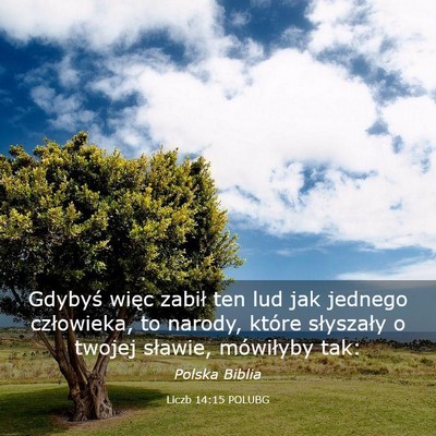 Picture 03 - Liczb 14:15 POLUBG - Gdybyś więc zabił ten lud jak jednego - Bible Verse Picture