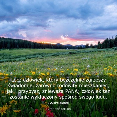 Picture 03 - Liczb 15:30 POLUBG - Lecz człowiek, który bezczelnie zgrzeszy - Bible Verse Picture