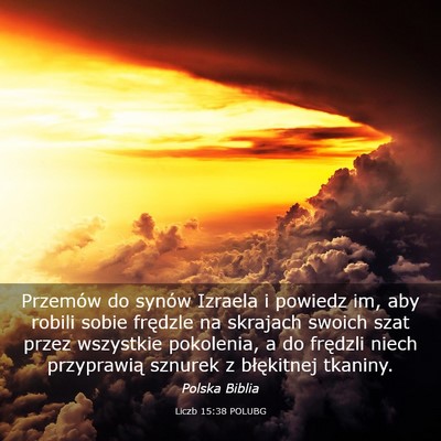 Picture 03 - Liczb 15:38 POLUBG - Przemów do synów Izraela i powiedz im, aby - Bible Verse Picture