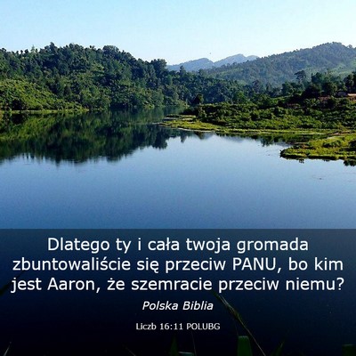 Picture 03 - Liczb 16:11 POLUBG - Dlatego ty i cała twoja gromada zbuntowaliście - Bible Verse Picture