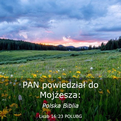 Picture 03 - Liczb 16:23 POLUBG - PAN powiedział do - Bible Verse Picture