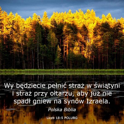 Picture 03 - Liczb 18:5 POLUBG - Wy będziecie pełnić straż w świątyni i - Bible Verse Picture