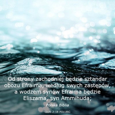 Picture 03 - Liczb 2:18 POLUBG - Od strony zachodniej będzie sztandar obozu - Bible Verse Picture