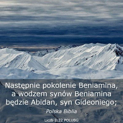 Picture 03 - Liczb 2:22 POLUBG - Następnie pokolenie Beniamina, a wodzem synów - Bible Verse Picture