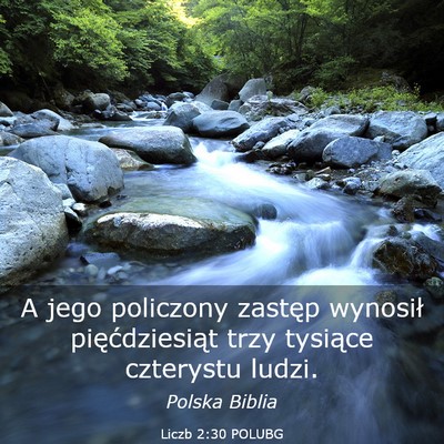 Picture 03 - Liczb 2:30 POLUBG - A jego policzony zastęp wynosił pięćdziesiąt - Bible Verse Picture