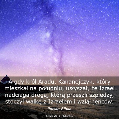 Picture 03 - Liczb 21:1 POLUBG - A gdy król Aradu, Kananejczyk, który mieszkał - Bible Verse Picture