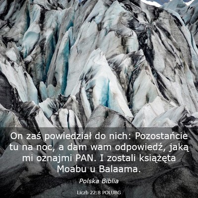 Picture 03 - Liczb 22:8 POLUBG - On zaś powiedział do nich: Pozostańcie tu na - Bible Verse Picture