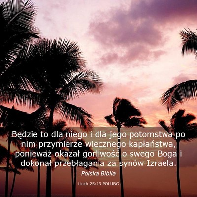 Picture 03 - Liczb 25:13 POLUBG - Będzie to dla niego i dla jego potomstwa po nim - Bible Verse Picture