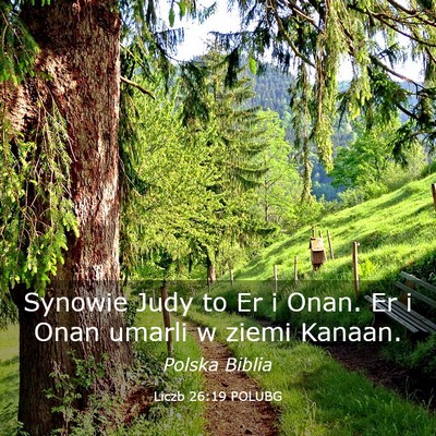 Picture 03 - Liczb 26:19 POLUBG - Synowie Judy to Er i Onan. Er i Onan umarli w - Bible Verse Picture