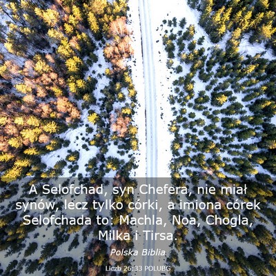Picture 03 - Liczb 26:33 POLUBG - A Selofchad, syn Chefera, nie miał synów, lecz - Bible Verse Picture